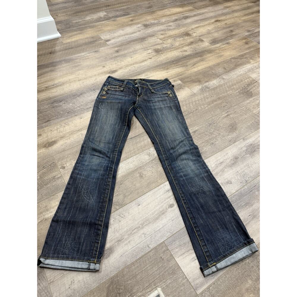 Akademiks‎ Jeans Womens Size 26 Blue Denim Embroidered